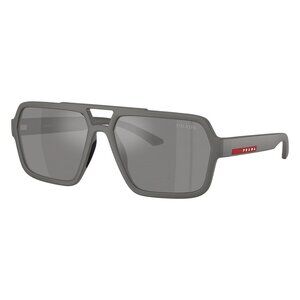 New PRADA LINEA ROSSA Grey Aviator PSA06S 16X-7W1 Sunglasses Women